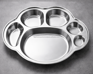 Plato de Cena para Niños de Comedor Escolar |   Plato Dividido de Acero Inoxidable |   Pedido al por Mayor |   Proveedor de China - Product Image 1