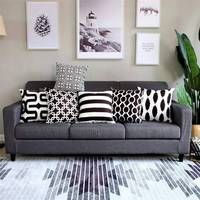 Housse de coussin décorative en coton personnalisée avec logo privé, fabricant en gros