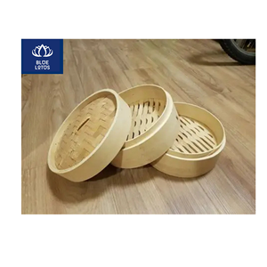 Le favori des clients : Cuiseur vapeur en bambou écologique, pur bois, ustensile de cuisine, idéal pour la cuisson à la vapeur des pains et des légumes, directement du fabricant. - Product Image 1