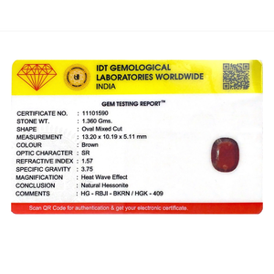 Handcrafted 6.8 Carat Natural Hessonite Gomed Oval Cut Loose Gemstone for Fine Jewelry - Product Image 4