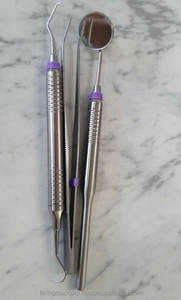 Pinzas de acero inoxidable para espejo bucal Dental, instrumento de dentista con sonda de codo, limpieza Dental, blanqueamiento, herramientas de odontología, 3 uds. - Product Image 6