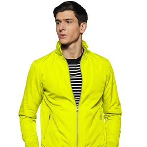 Chaqueta de Hombre Negra Cortavientos con Cierre Frontal y Cuello Alto, Prenda Exterior Casual de Otoño, Corte Regular, Exterior de Poliéster - Product Image 6