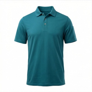 เสื้อถักสีพื้นสำหรับผู้ชาย ผ้าฝ้าย 100% ระบายอากาศได้ดี สำหรับใส่เป็นเสื้อเชิ้ตแขนกุด สไตล์ลำลอง สีเขียวอมฟ้า - Product Image 1