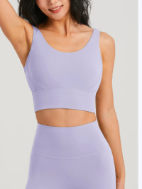 Conjunto de Sujetador Deportivo de Yoga con Tirantes y Soporte Medio para Mujer, Forro Acolchado de Spandex, Tallas Grandes, Ropa Deportiva Reversible para Entrenamiento Activo - Product Image 5