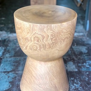 Solid Wooden Stool Side <b>Table</b> Modern Teak Accent Pedestal Round <b>End</b> <b>Table</b> Living Room Furniture Wooden Plant Stand Stool Block - Product Image 6
