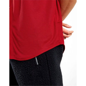 Camiseta de Béisbol Holgada Estilo Hip Hop, Ligera para Verano, Color Rojo Sólido, Ropa Deportiva, Venta al Por Mayor - Product Image 6