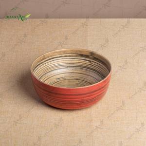 Bol en bambou noir artisanal à texture naturelle, classique, écologique, léger, pour la maison et les fêtes - Product Image 2