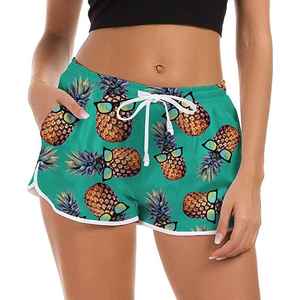 Quick Dry Fabric Custom Logo Breathable Swimming Performance Fitness Wear Digital Printing Women Beach Shorts for Women wear - Product Image 5