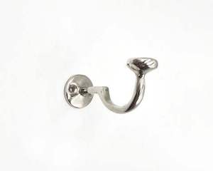 Silver Finish Brass Design Small Wall Decorative <b>Hooks</b> Holder 2 <b>Hooks</b> Modern Durable <b>Bathroom</b> Accessories for Clothing Hanging - Product Image 1