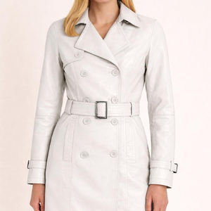 Premium Ladies Quilted Sheepskin <b>Leather</b> Eco-Friendly Dyed Winter <b>Coat</b> Jacket Soft Smooth Finish Modern Fashion - Product Image 5