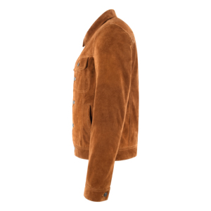 Wholesale <b>Mens</b> Cow Suede <b>Leather</b> Trucker <b>Jacket</b> Western Classic Shirt Style Denim Look <b>Jacket</b> OEM ODM Private Label Manufacturer - Product Image 2