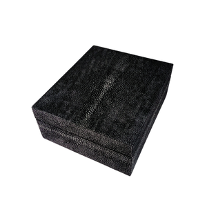 Joyero Shagreen de gama alta Interior gris Calico personalizado para almacenamiento de lujo 100% hecho a mano de Vietnam - Product Image 4