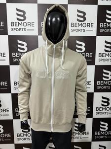 Sudadera con capucha pesada para hombre al por mayor, con logo en relieve, bordado 3D, lisa, informal, deportiva, de alta calidad, en blanco. - Product Image 2