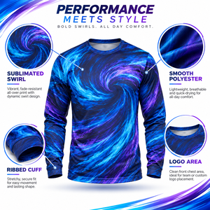 Men Custom Sublimation <b>Long</b> Sleeve T <b>Shirt</b> Quick Dry Polyester Round Neck Sportswear <b>Tee</b> Factory Direct Bulk Private Label - Product Image 6