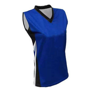 Uniforme de volley-ball unisexe personnalisé, 100% polyester, imprimé par transfert thermique, respirant, ajusté, manches courtes, taille élastique - Product Image 5