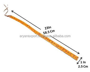 Bande de chapeau en cuir véritable faite à la main avec accessoire de chapeau de cowboy réglable de conception occidentale en relief pour feutre de paille et chapeaux à large bord - Product Image 2