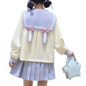 Uniforme escolar japonés, suéter de seda y algodón para primavera y otoño, estilo universitario tejido, uniforme JK, cárdigan para estudiantes y niñas, Cosplay alto - Product Image 4