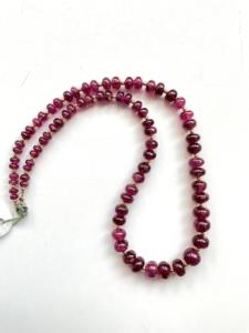 Collar de Turmalina Rubelita Natural de 163.00 Quilates, Joyería Fina Natural para la Elaboración de Joyas Finas, Cuentas de Piedras Preciosas - Product Image 4