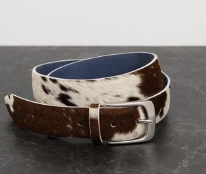 Ceinture en cuir de vache véritable à motif, ceinture décontractée avec boucle en acier pour hommes et femmes - Product Image 4