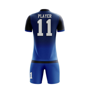 TRIPSIX Soccer Jersey Set <b>White</b> <b>Blue</b> <b>Striped</b> Sublimated V-Neck Short Sleeve Moisture Wicking Polyester Athletic Fit - Product Image 6