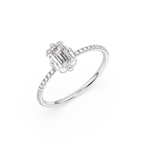 Bagues de fiançailles en or massif 14 carats avec diamants HPHT CVD cultivés en laboratoire, vente directe du fabricant REYES, pour femmes, cadeau idéal, bijoux fins. - Product Image 2