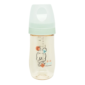 Biberón Bobdog con diseño de coche, color menta, 180 ml, anticólicos, sin BPA, cuello ancho, fácil de agarrar, tapa de fácil apertura, transparente, 0 meses - Product Image 1