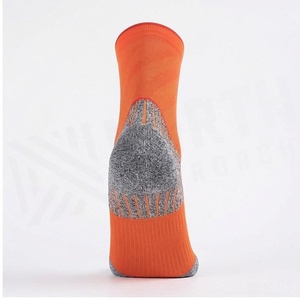 Orange Crew <b>Socks</b> Breathable Running <b>Socks</b> for Adults Summer Season Spandex <b>Polyester</b> Knitted Solid Pattern - Product Image 2