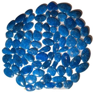 เครื่องประดับอัญมณีแอปพาไทต์สีฟ้าธรรมชาติคุณภาพสูงอัญมณีหลวมรูปร่างผสม20-45มม. 6-10กรัมได้รับการรับรองจากบุคคลที่สาม - Product Image 3