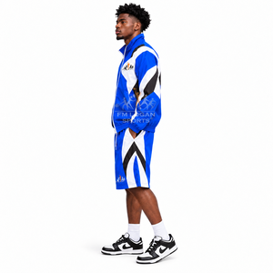 Conjunto de Chaqueta Cortavientos y Pantalones Cortos para Hombre, Personalizado, al por Mayor, Ligero, de Color Sólido, 2 en 1, Ropa Deportiva, Estilo Urbano - Product Image 3