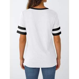 2025 femmes à la mode décontracté printemps été T-Shirts à manches courtes col en v mode t-shirts vêtements de base en tailles XS et XXS - Product Image 5