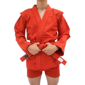 Uniforme profesional de Sambo, chaqueta y pantalones cortos de entrenamiento para competición, conjunto de ropa deportiva de artes marciales de mezcla de algodón duradera para hombres y mujeres - Product Image 1