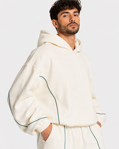 Sweat-shirt à capuche pour homme avec logo personnalisé, style décontracté, coupe ample, en molleton premium, sweat-shirt à capuche pour homme - Product Image 2