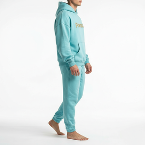 Ensemble de survêtement en coton 380 GSM avec logo personnalisé OEM ODM, fabricant de sweats à capuche et de pantalons de survêtement - Product Image 5