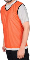 Débardeur d'entraînement en maille orange pour homme, col en V, sans manches, respirant, séchage rapide, pour entraînement d'équipe, été, toutes tailles adultes, coupe classique