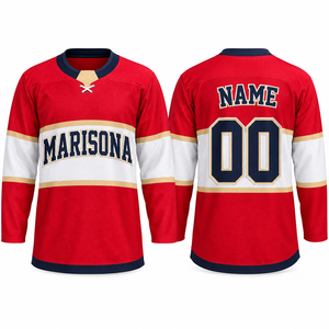 Camiseta de Hockey sobre Hielo Sublimada Personalizada, Manga Larga, para Calentamiento y Práctica de Equipo, Ropa Deportiva Personalizada para Hockey, OEM ODM - Product Image 1