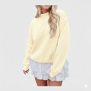 Sudadera Clásica Personalizada con Bordado 2026, Sudadera Casual de Invierno con Cuello Alto y Manga Larga para Mujer - Product Image 1