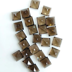 Piedras Preciosas Red Mountain Gems, Cuarzo Ahumado Natural de 9 mm, Corte Cuadrado Escalonado, Piedra Preciosa Suelta Certificada de la Mejor Calidad para Joyería y Fabricación de Collares - Product Image 4