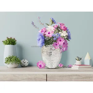 Vase à fleurs élégant et moderne en métal, centre de table transparent au design côtier, portable, export en gros, fabricant et fournisseur - Product Image 2