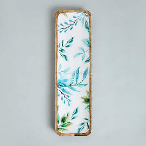 Bandeja de servicio de forma redonda de diseño de lujo con diseño impreso de esmalte en ella Hecho de madera Bandeja de uso de artículos de comedor Nueva llegada por FWE - Product Image 6