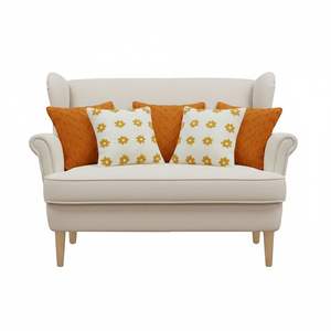 Juego de 5 Fundas de Almohada SOGA con Diseño de Diamantes Naranja Quemado y Cadena de Margaritas Retro, Decoración Moderna y Cálida para Cojines - Product Image 1