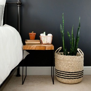 ชุดตะกร้าหวายตกแต่ง 3 ใบ พร้อมขอบสีดำ ตะกร้าเก็บของทำมือ ขายส่ง เป็นมิตรกับสิ่งแวดล้อม ผลิตในเวียดนาม - Product Image 4