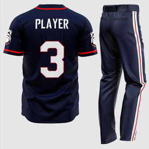 Wholesale Sportswear Customized Digital Printing Breathable Anti-Bacterial Quick Dry <b>Polyester</b> Round-Neck Casual Baseball - Product Image 6