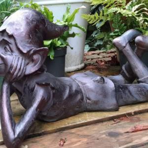 Escultura de Hada de Bronce de Tamaño Real para Manualidades, Decoración de Jardín y Eventos - Product Image 1