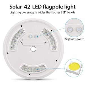 Lampada Solare da Giardino a 42 LED, Impermeabile, per Esterni, con Gancio per Asta Bandiera, per Tende da Campeggio - Product Image 6