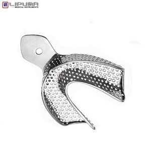 Bandeja de Impresión Dental Premium con Borde M Sólido (inferior, D) de Acero Inoxidable Reutilizable Autoclavable Sin Perforación para Ortodoncia - Product Image 6