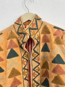 Vintage Cotton Velvet Suzani Embroidered Boho <b>Hippie</b> Indian Unisex Women Winter <b>Jacket</b> Festival Fashion Outerwear for Bulk Buyer - Product Image 5