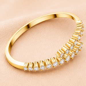 Pulsera de Diamantes Chapada en Oro Rosa de 14 Quilates, Corte Brillante, Diamantes Naturales, Estilo Moderno, Regalo de Joyería para Boda, VVS1-VVS2 - Product Image 2