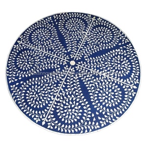 Sophisticated Style Unique Bone Inlay Wood Coffee Table Timeless <b>Home</b> <b>Decor</b> - Product Image 1