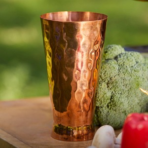 Ensemble de verres à boire ayurvédiques en cuivre de designer, finition premium, pour la cuisine, la salle à manger et les cadeaux - Product Image 1