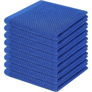 Strofinacci da Cucina in Cotone 100% a Nido d'Ape, Ultra Morbidi e Assorbenti, Asciugatura Rapida, 30x30 cm, Confezione da 8, Asciugamani Blueberry - Product Image 1
